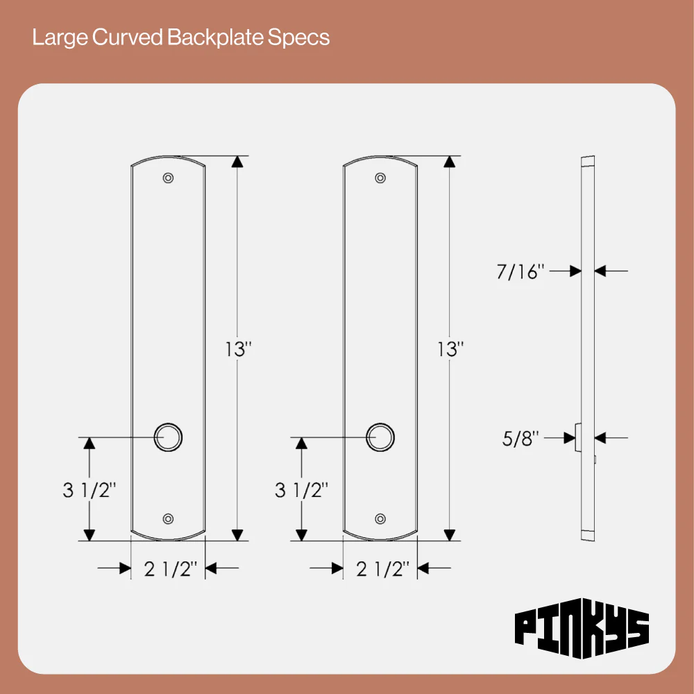 Large Curved Entry Hardware | Made to Order - Image 4