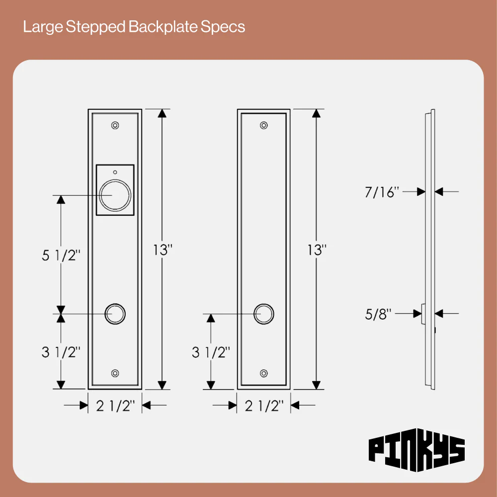 Large Stepped Entry Hardware | Made to Order - Image 4
