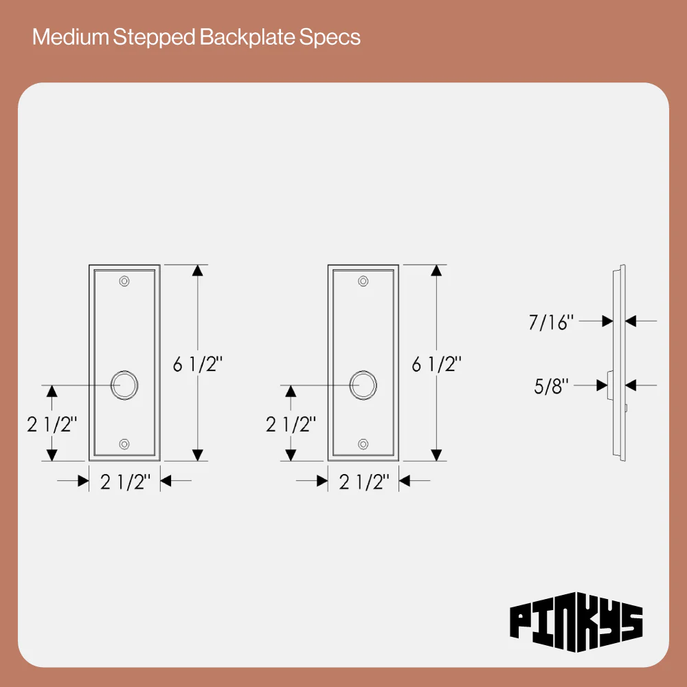 Medium Stepped Interior Hardware | Made to Order - Image 4