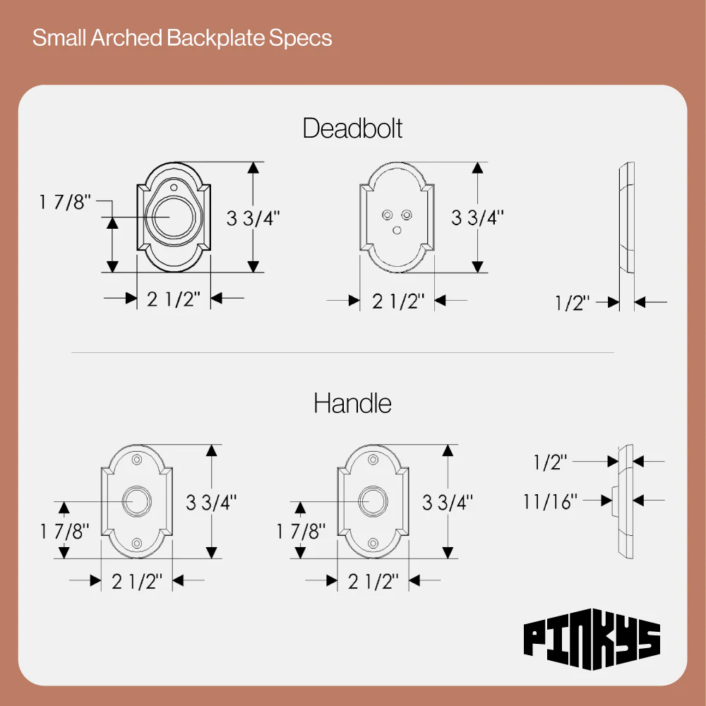 Small Arched Entry Hardware | Made to Order - Image 4