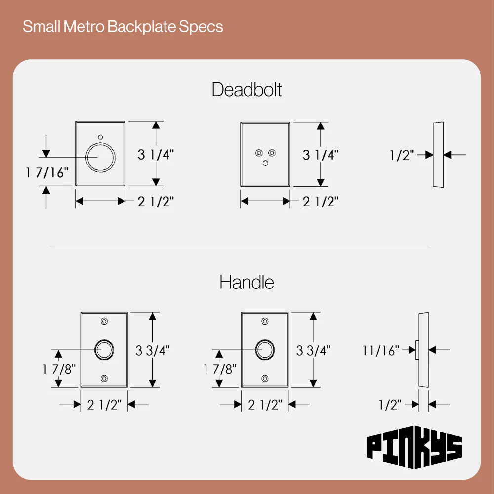 Small Metro Entry Hardware | Made to Order - Image 4