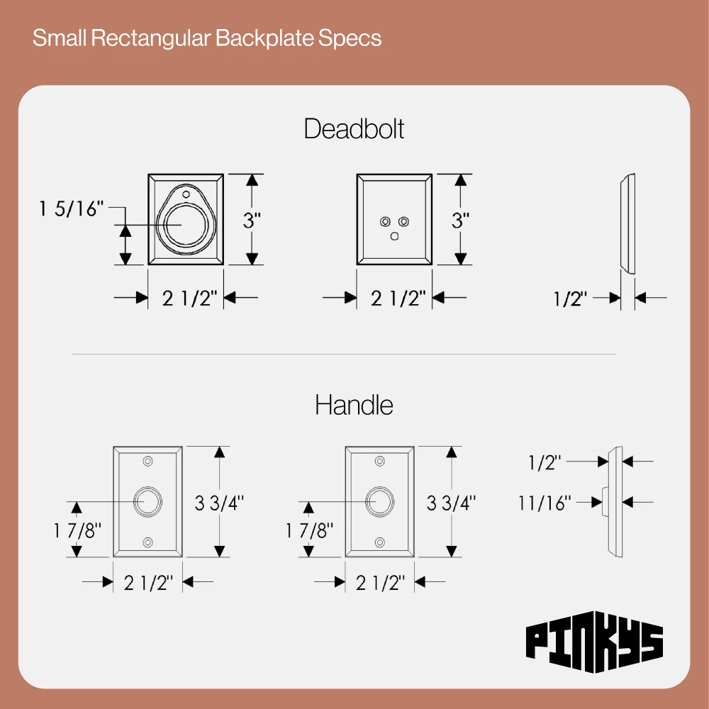 Small Rectangular Entry Hardware | Made to Order - Image 4
